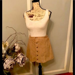 Express faux suede A- line miniskirt